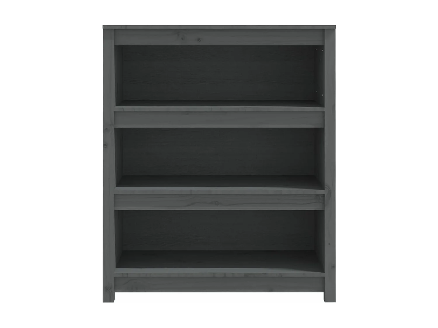 Bibliothèque Gris 80x35x97 cm Bois de pin massif