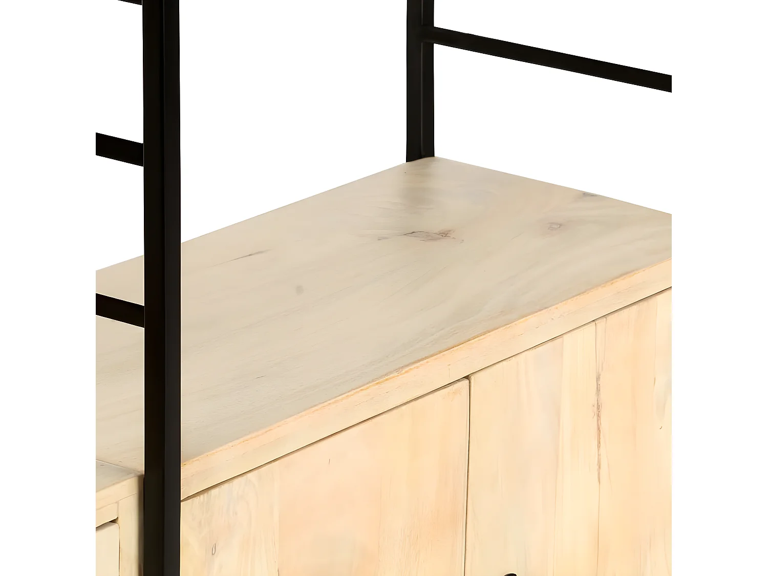 Boekenkast met 4 schappen 124x30x180 cm massief mangohout