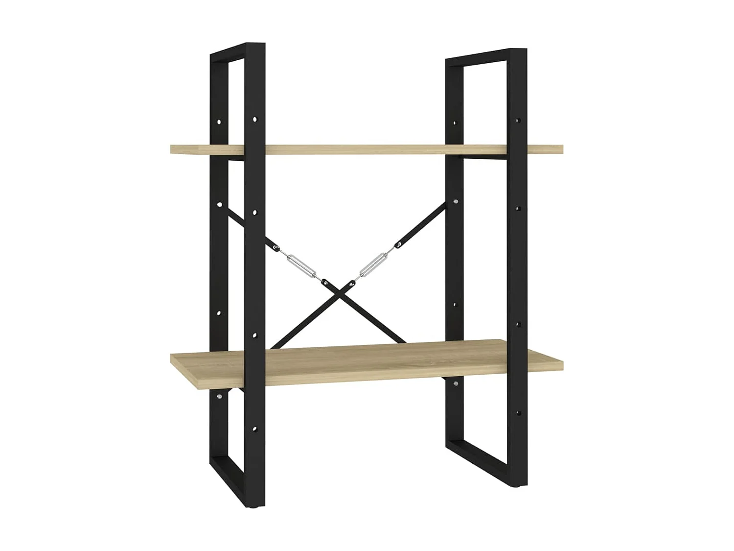 Bibliothèque à 2 niveaux Chêne sonoma 60x30x70 cm Aggloméré