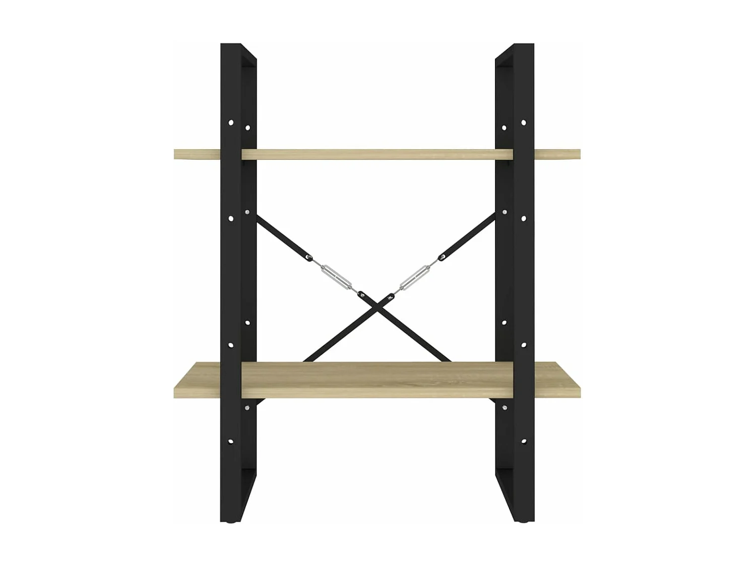 Bibliothèque à 2 niveaux Chêne sonoma 60x30x70 cm Aggloméré