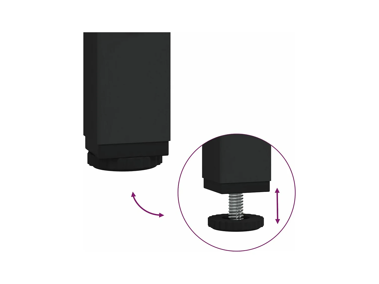 Bibliothèque noir 78,5x33x153 cm bois d'ingénierie