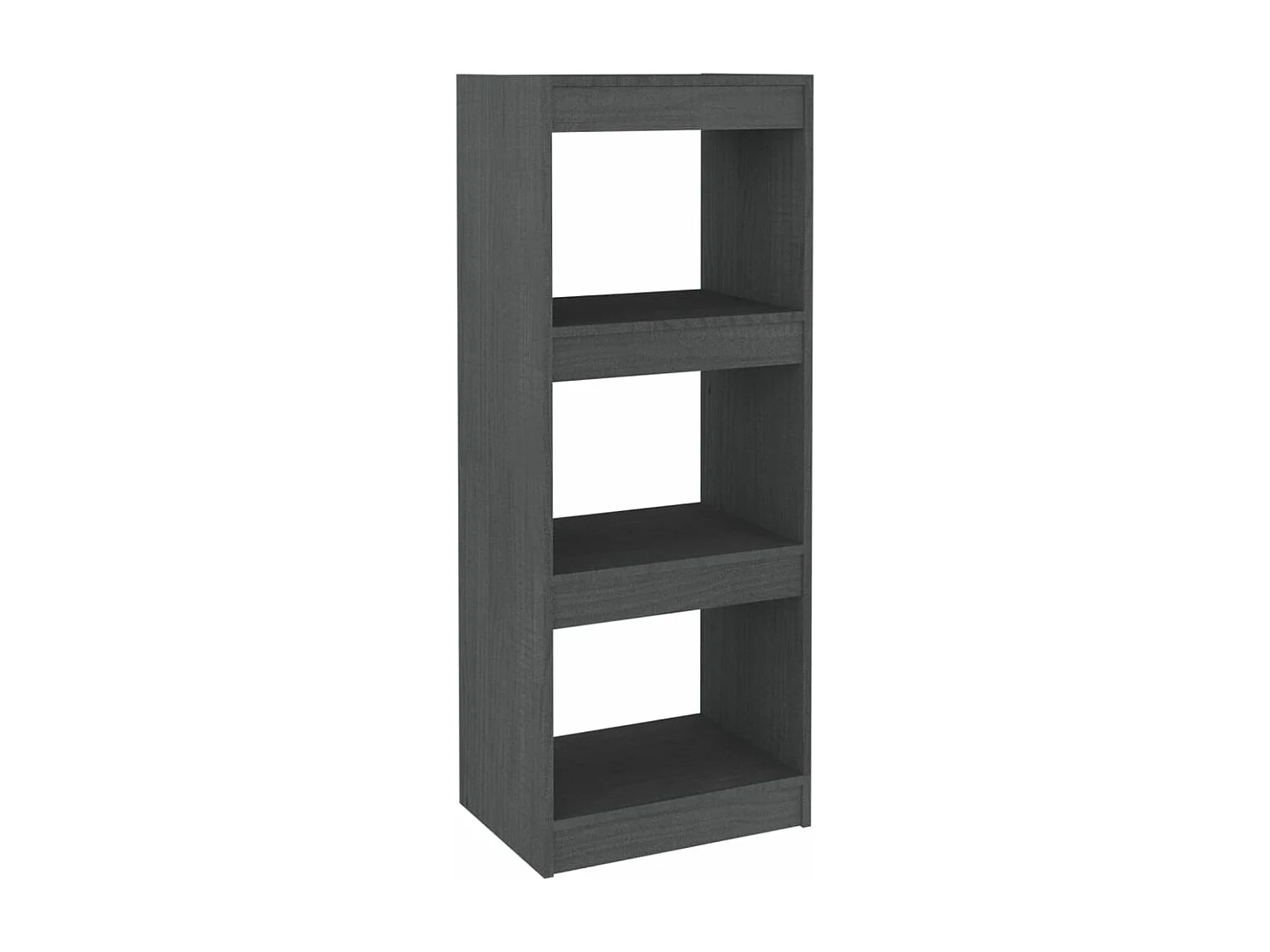 Boekenkast/kamerscherm 40x30x103,5 cm massief grenenhout grijs