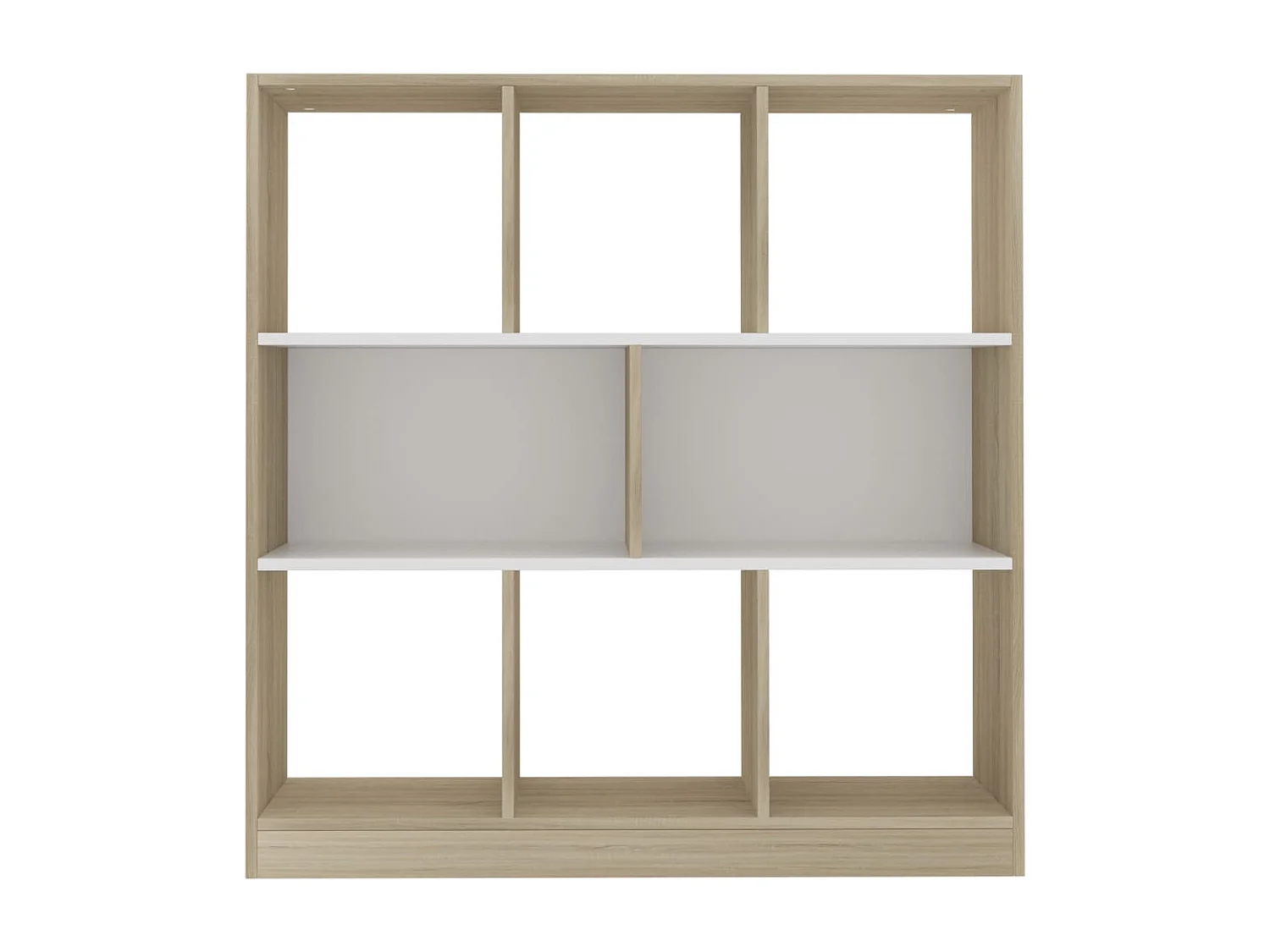 Estante 97,5x29,5x100 cm contraplacado branco e carvalho sonoma