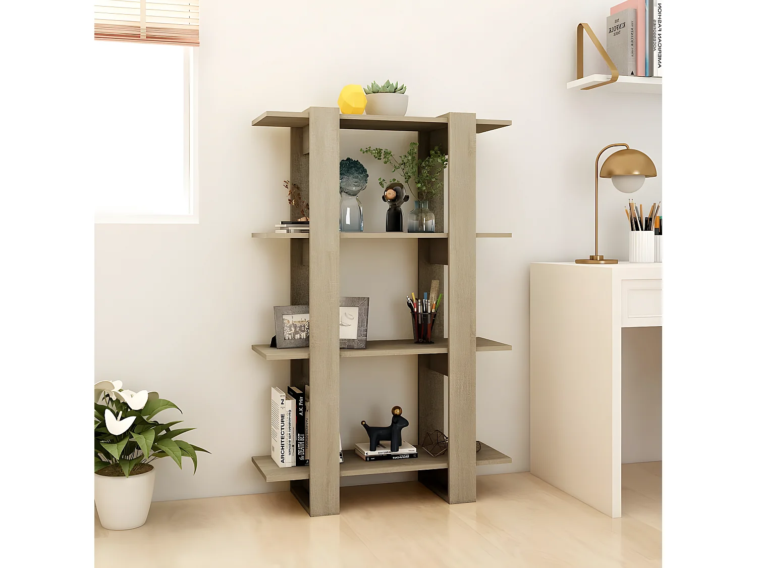 Bibliothèque/Séparateur de pièce Chêne sonoma 80x30x123,5 cm