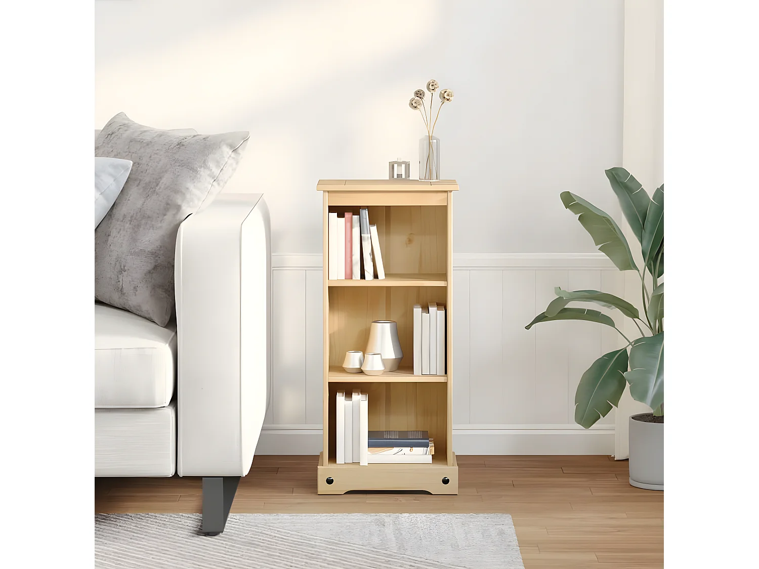 Bibliothèque Corona 46x29x100 cm bois de pin massif