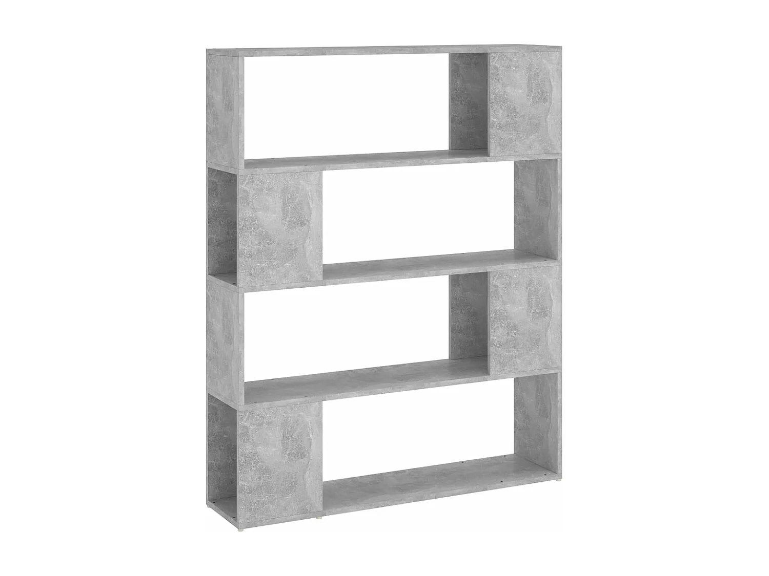 Bibliothèque/Séparateur de pièce Gris béton 100x24x124 cm