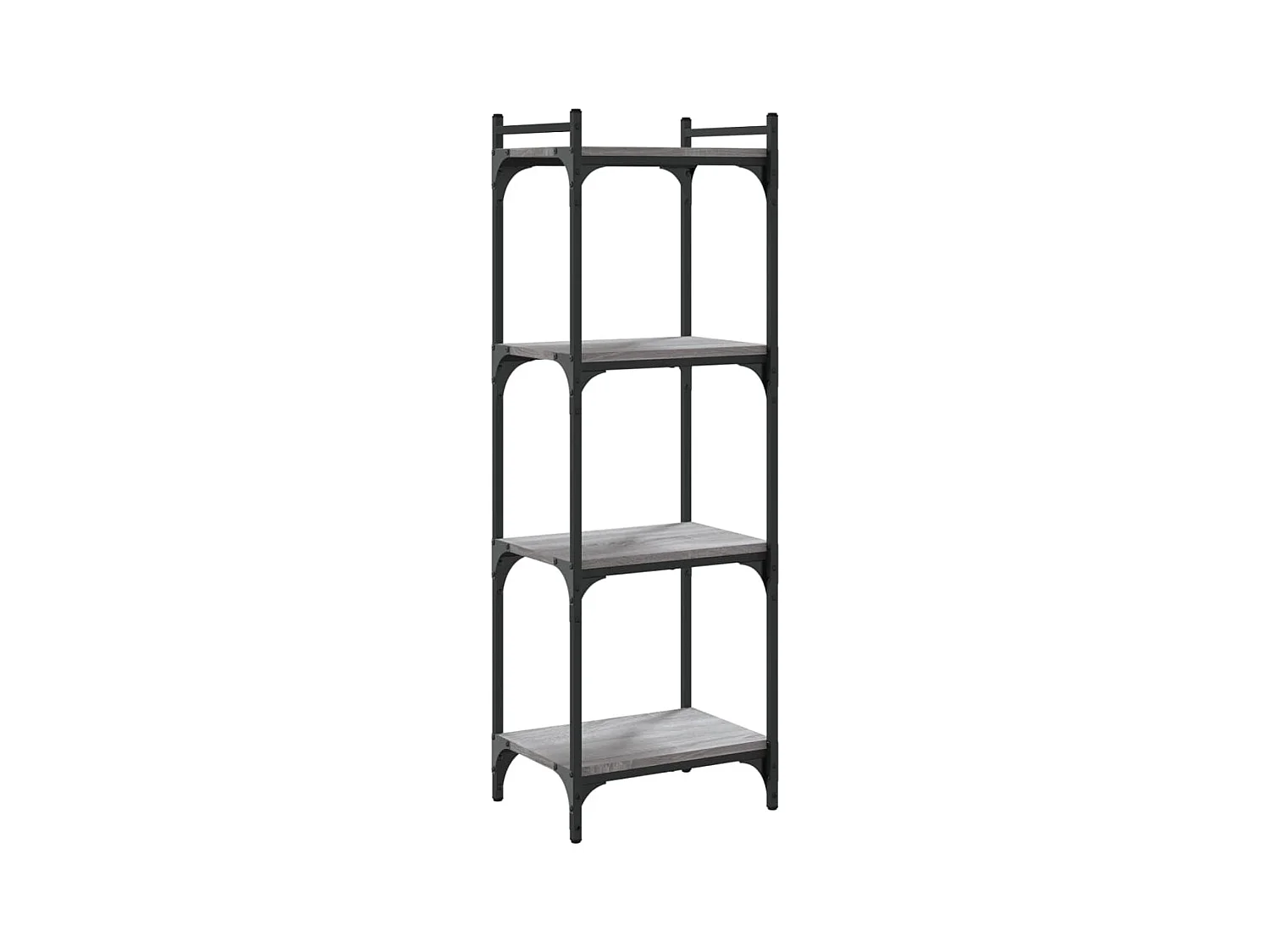 Boekenkast 4-laags 40x30x120 cm bewerkt hout grijs sonoma