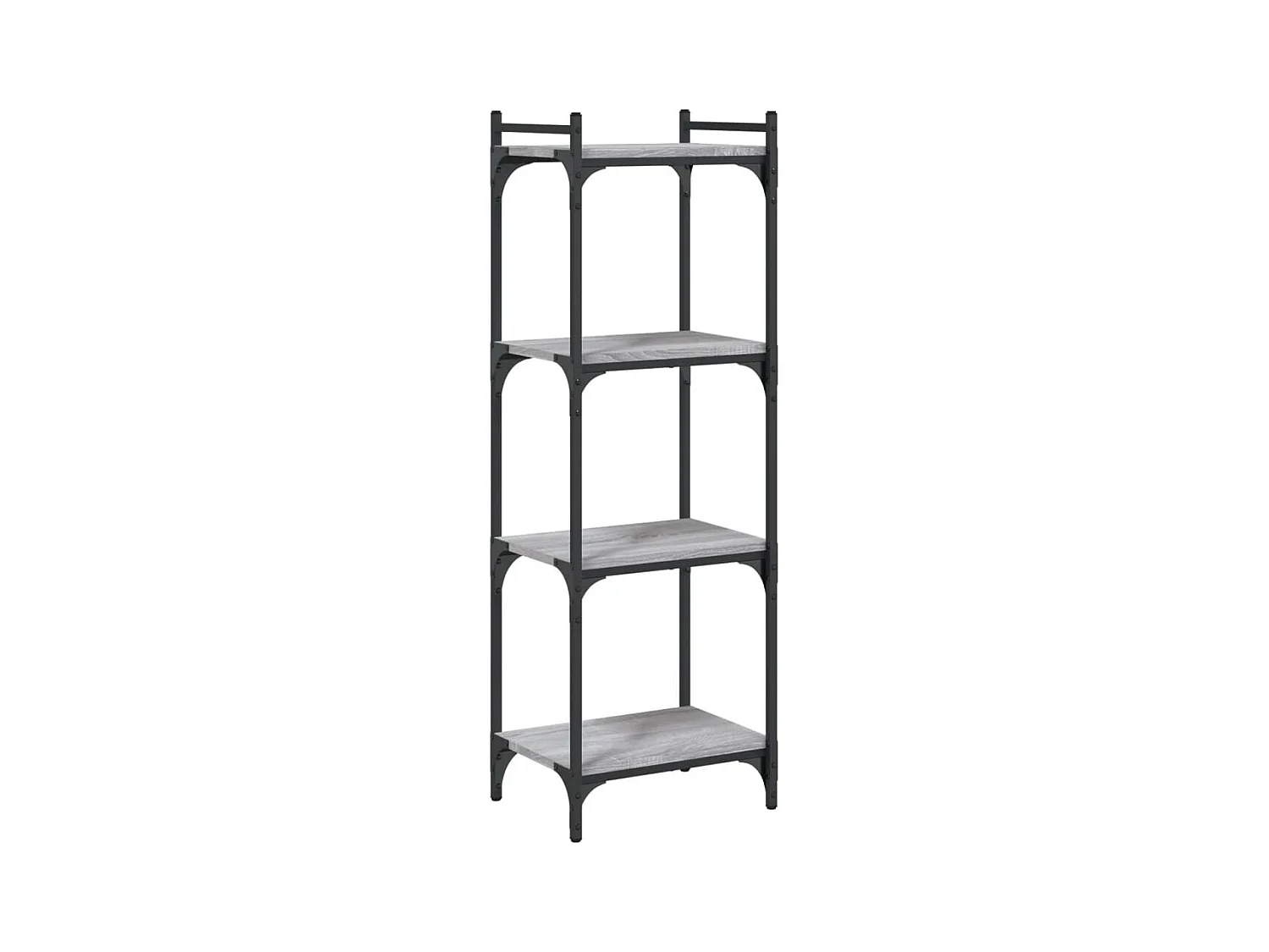 Boekenkast 4-laags 40x30x120 cm bewerkt hout grijs sonoma