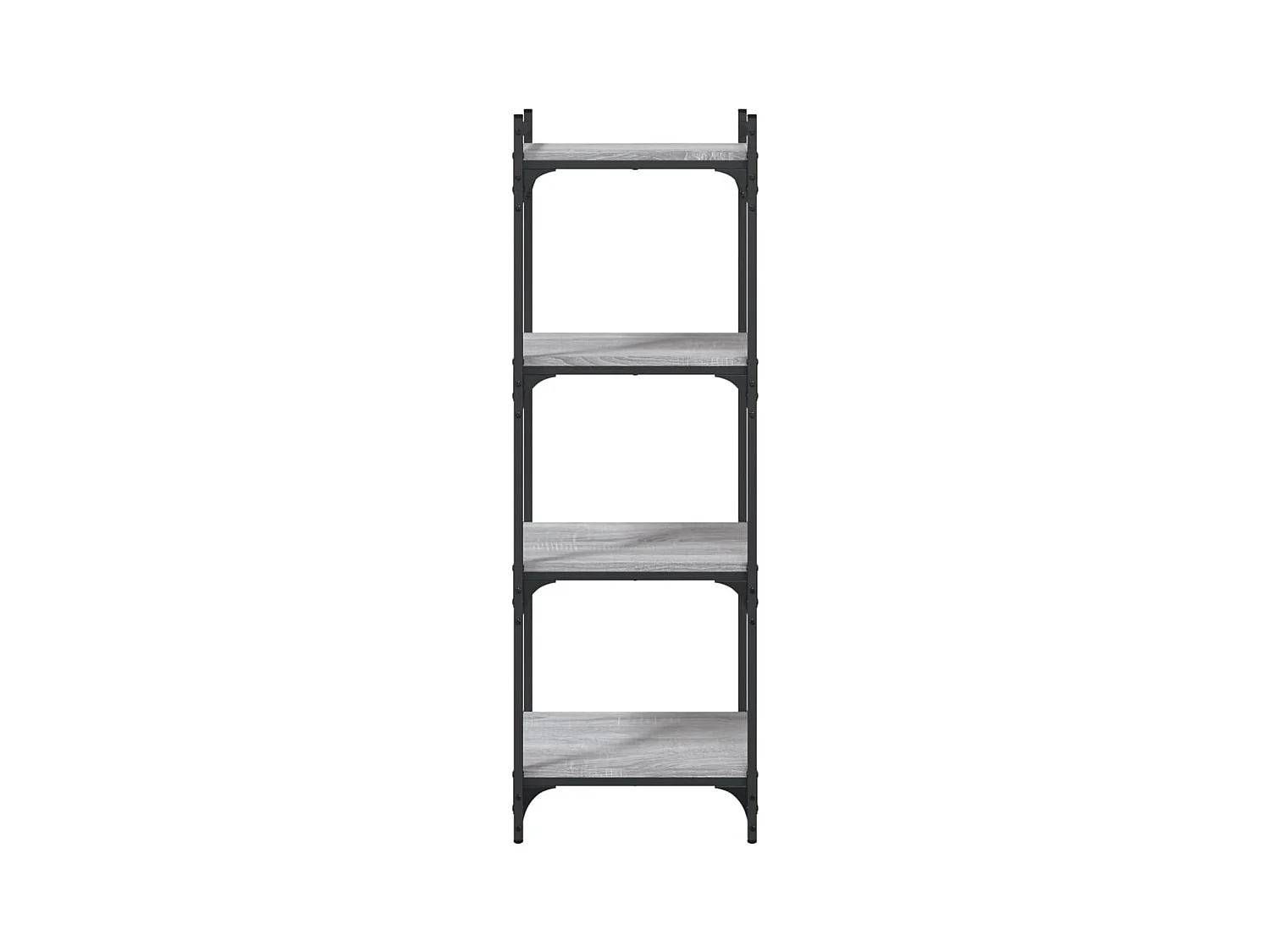 Boekenkast 4-laags 40x30x120 cm bewerkt hout grijs sonoma