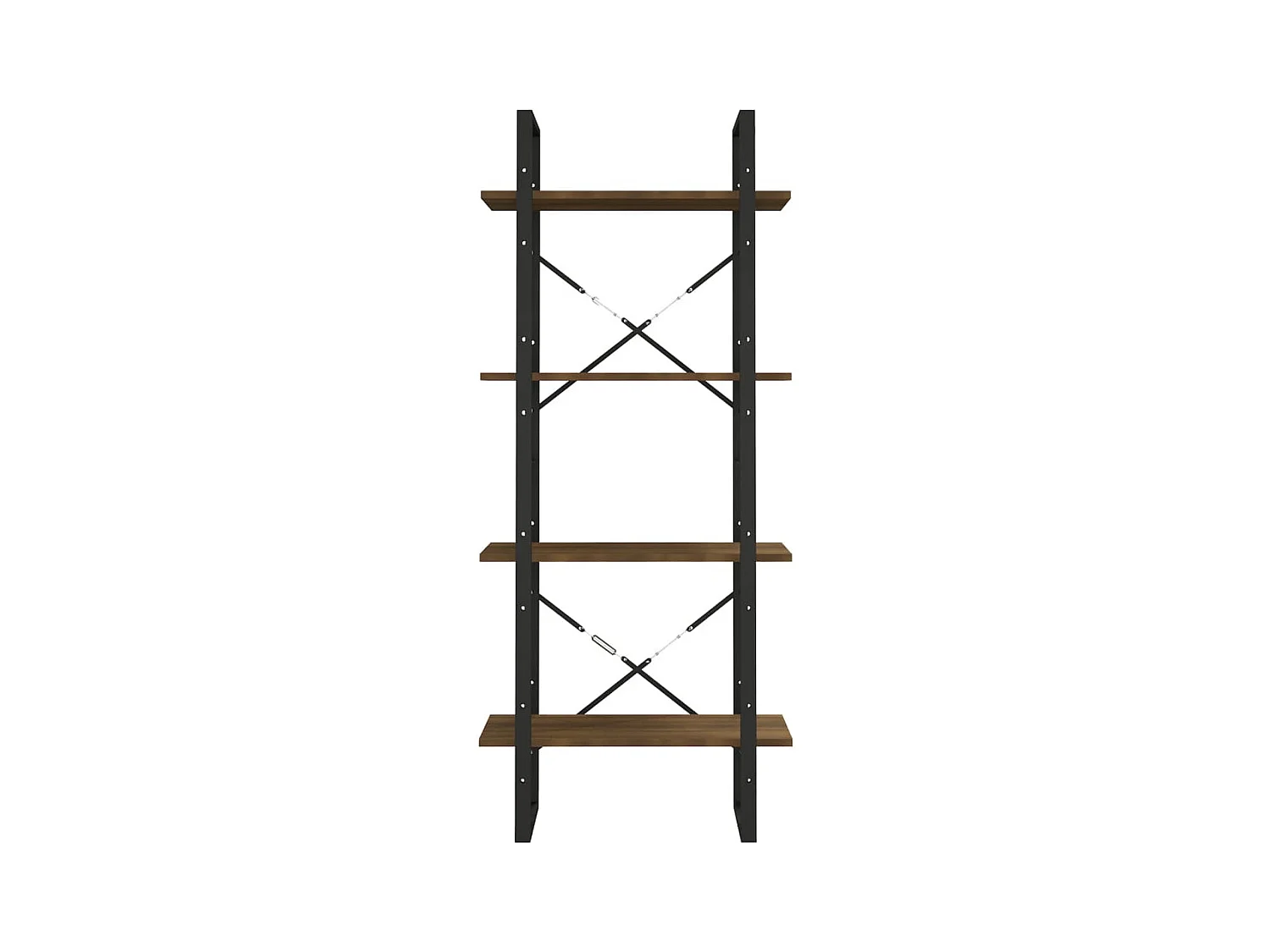 Bibliothèque 4 niveaux Chêne brun 60x30x140cm Bois d'ingénierie