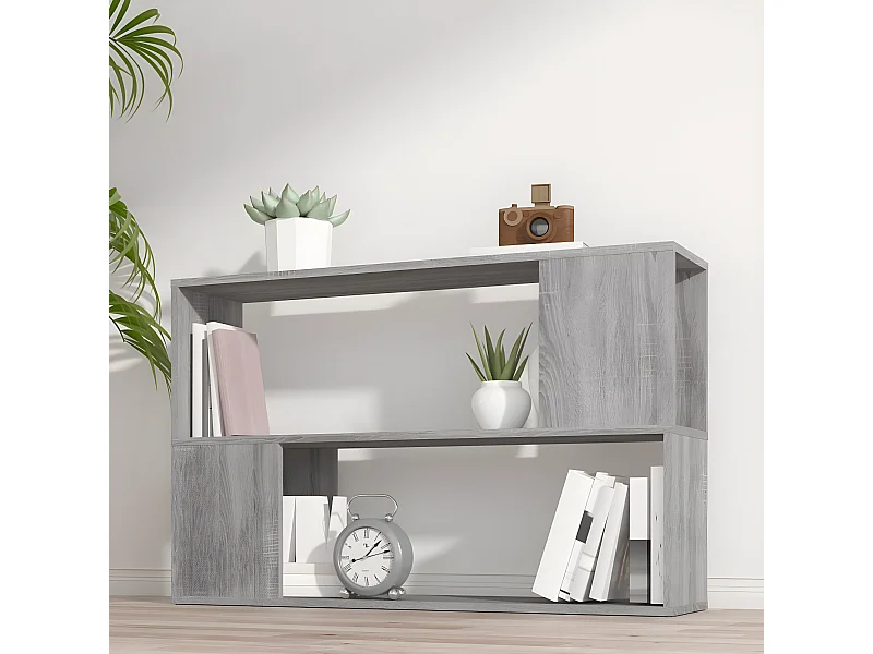Estantería de madera contrachapada gris Sonoma 100x24x63 cm