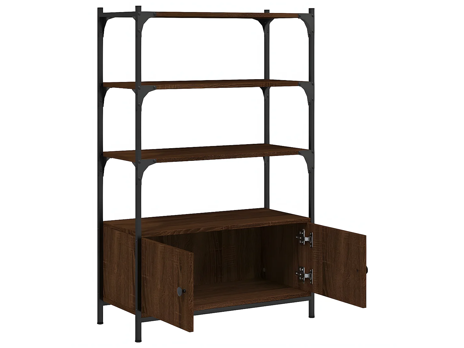 Bibliothèque à 3 niveaux chêne marron 70x30x109,5 cm