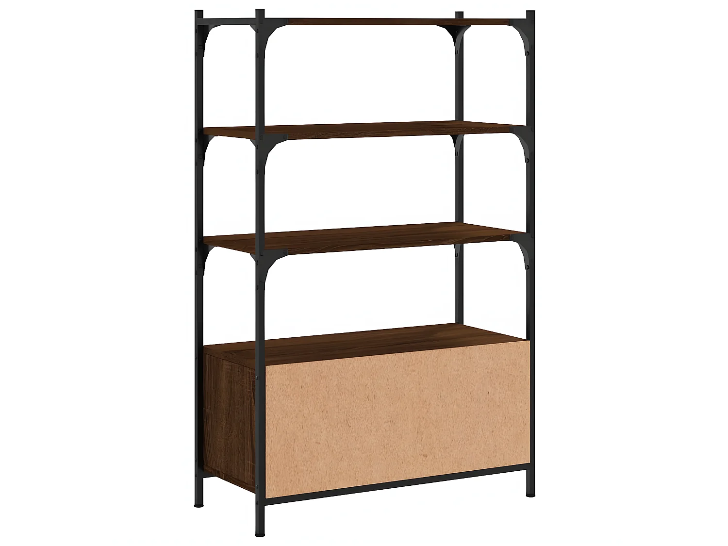 Bibliothèque à 3 niveaux chêne marron 70x30x109,5 cm