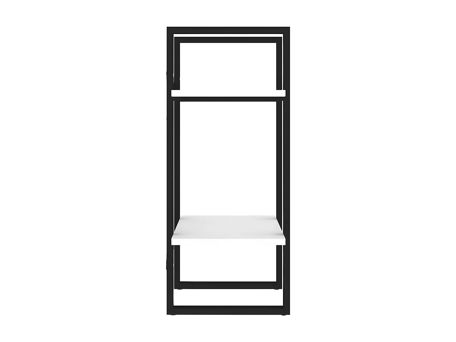 Bibliothèque à 2 niveaux Blanc 40x30x70 cm Aggloméré