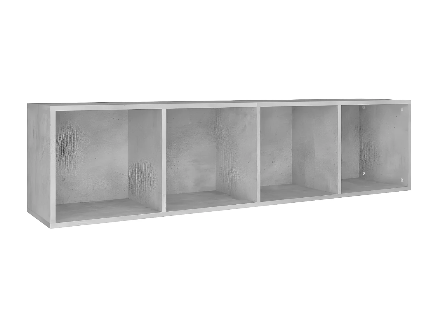 Boekenkast/tv-meubel 36x30x143 cm bewerkt hout betongrijs
