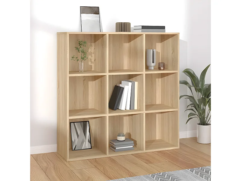Boekenkast 98x29x97,5 cm bewerkt hout sonoma eikenkleurig