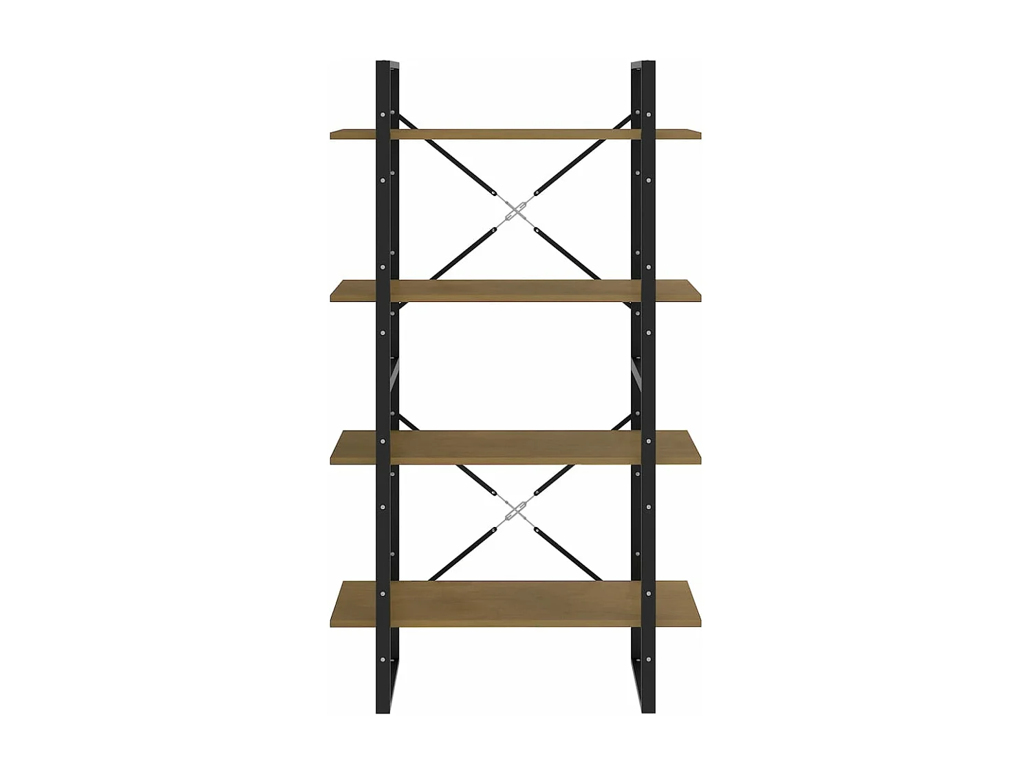 Bibliothèque à 4 niveaux Marron 80x30x140 cm Bois de pin massif