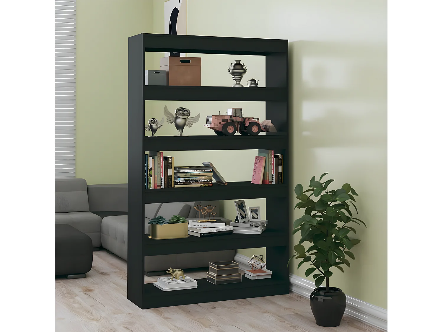 Estante/divisória 100x30x166 cm preto