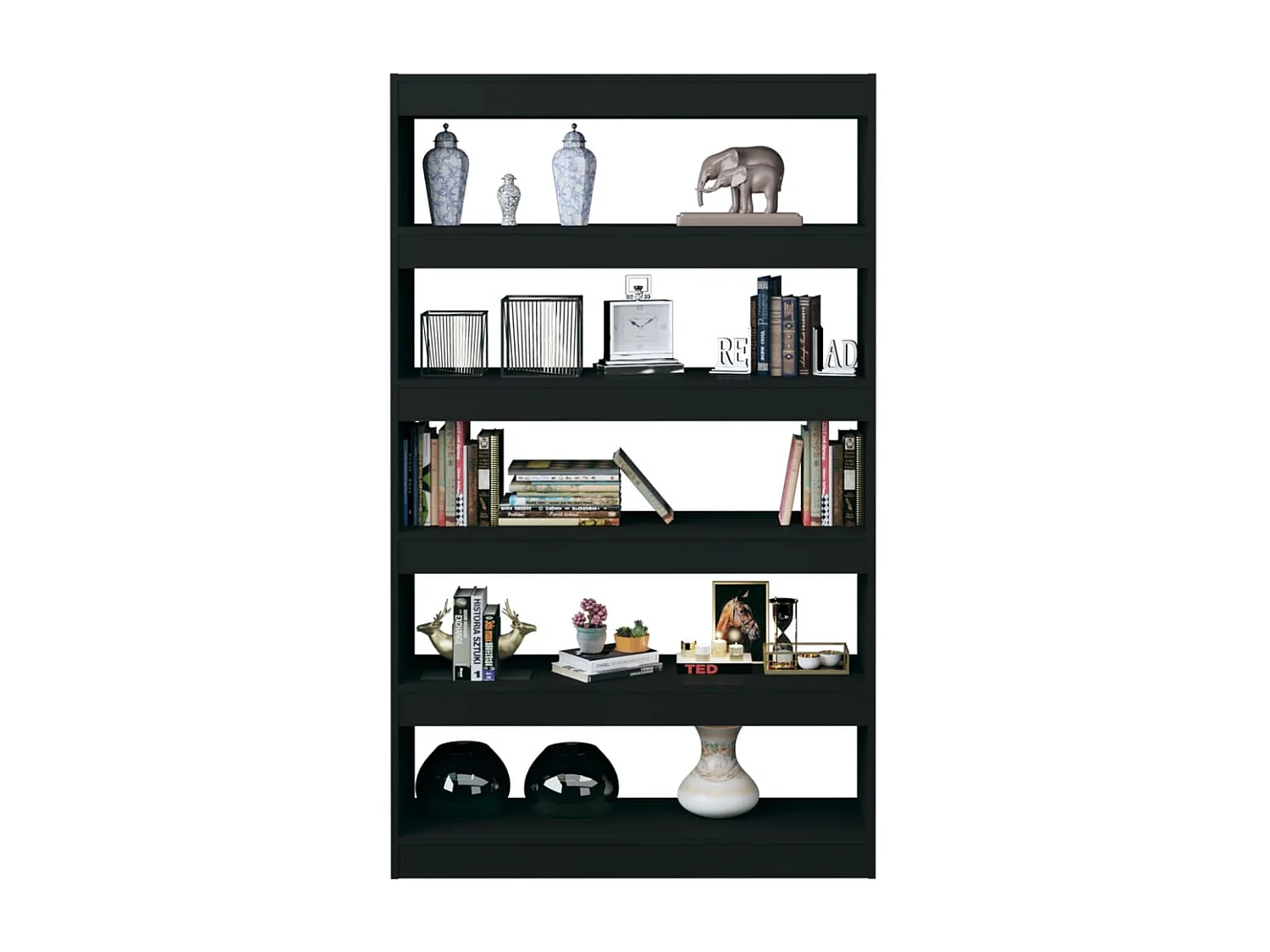 Estante/divisória 100x30x166 cm preto