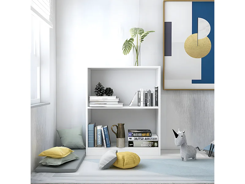 Bibliothèque Blanc 60 x 24 x 74,5 cm Bois d'ingénierie