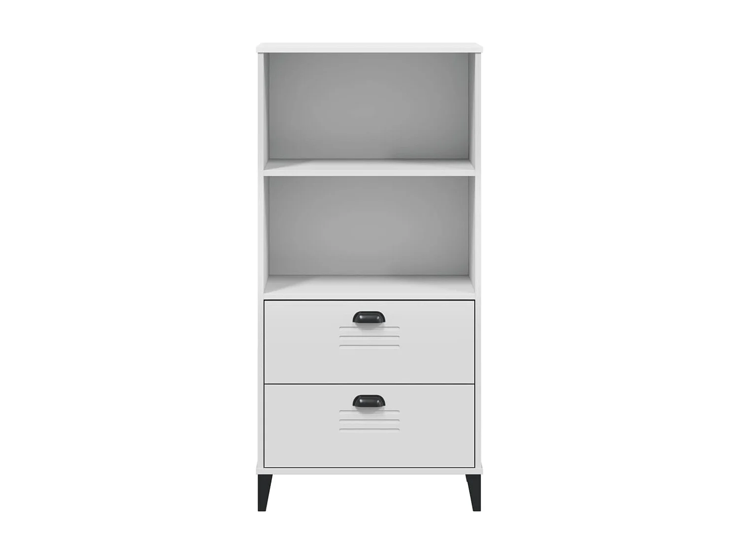 Bibliothèque VIKEN blanc 60x35x123 cm bois massif de pin