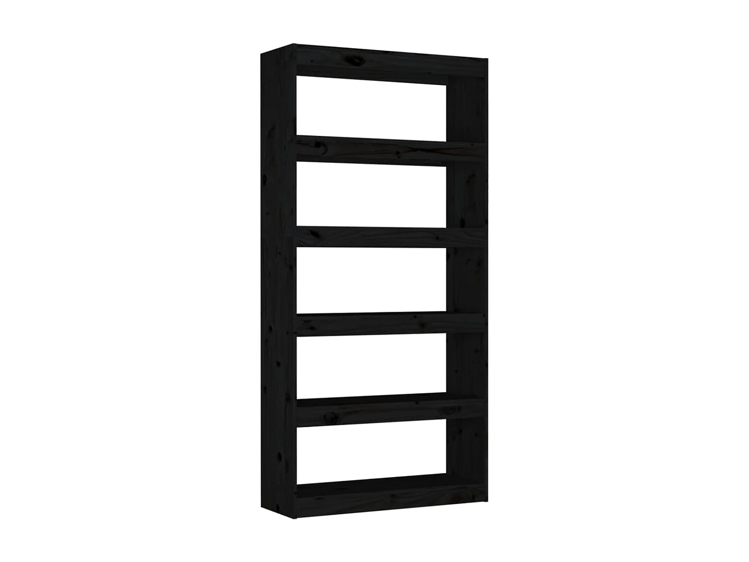Bibliothèque/Séparateur de pièce Noir 80x30x167,4 cm Pin solide