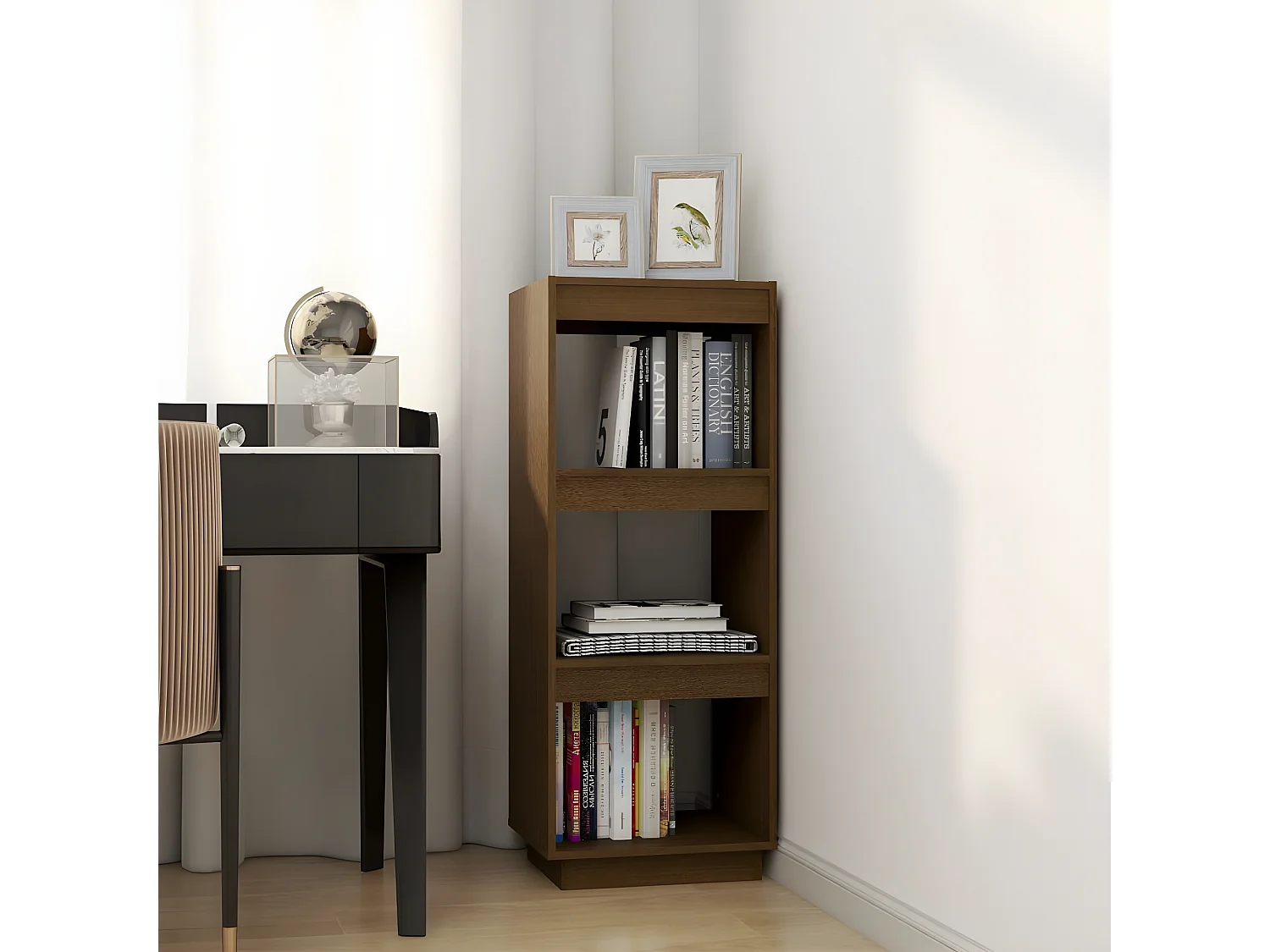 Bibliothèque/Séparateur de pièce Marron miel Bois de pin massif