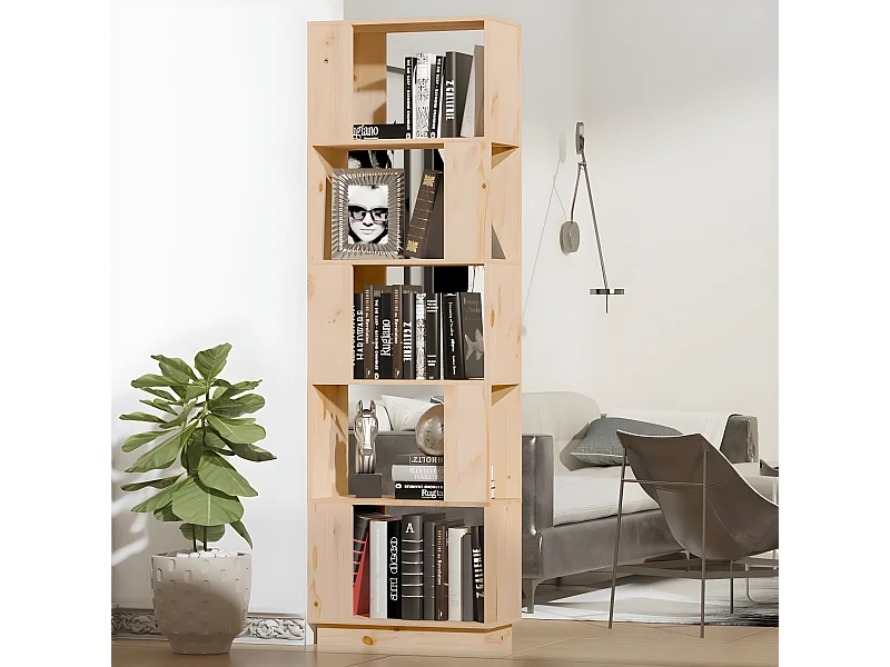 Bibliothèque/Séparateur de pièce 51x25x163,5 cm Pin solide