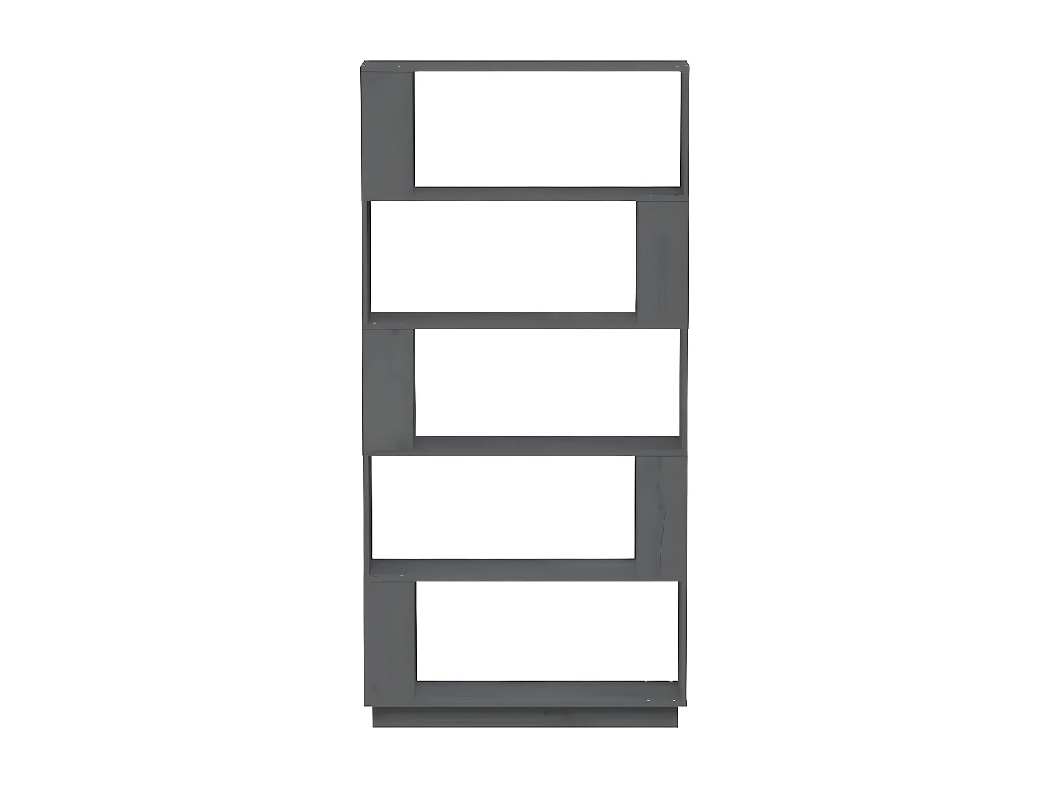 Bibliothèque/Séparateur de pièce Gris 80x25x163,5 cm Pin solide