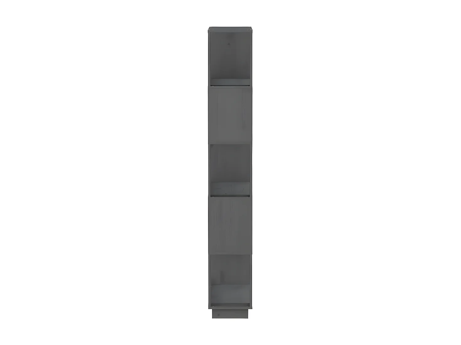 Bibliothèque/Séparateur de pièce Gris 80x25x163,5 cm Pin solide
