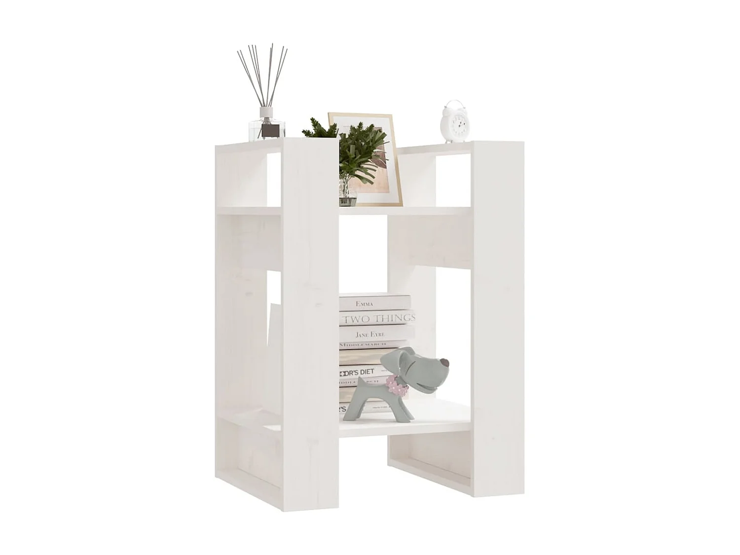 Bibliothèque/Séparateur de pièce Blanc 41x35x57 cm Pin solide