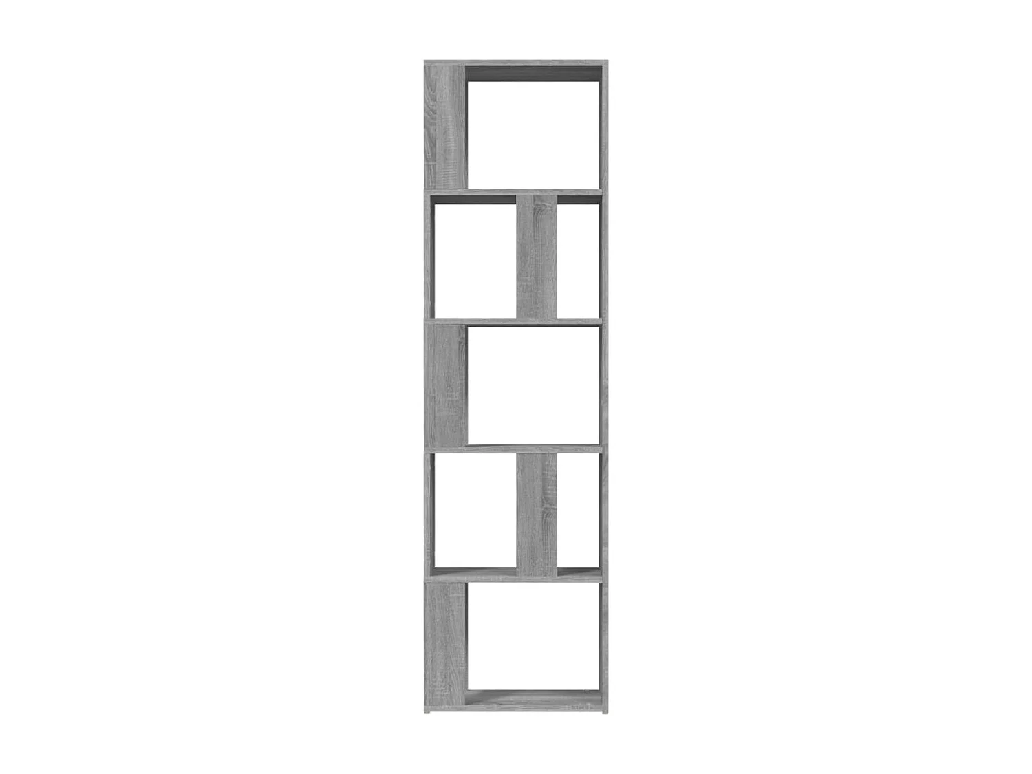 Boekenkast 45x24x160 cm bewerkt hout grijs sonoma eikenkleurig