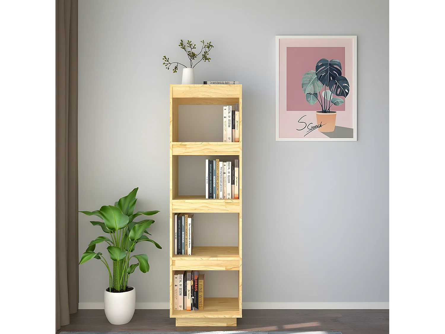 Bibliothèque/Séparateur de pièce 40x35x135 cm Pin massif