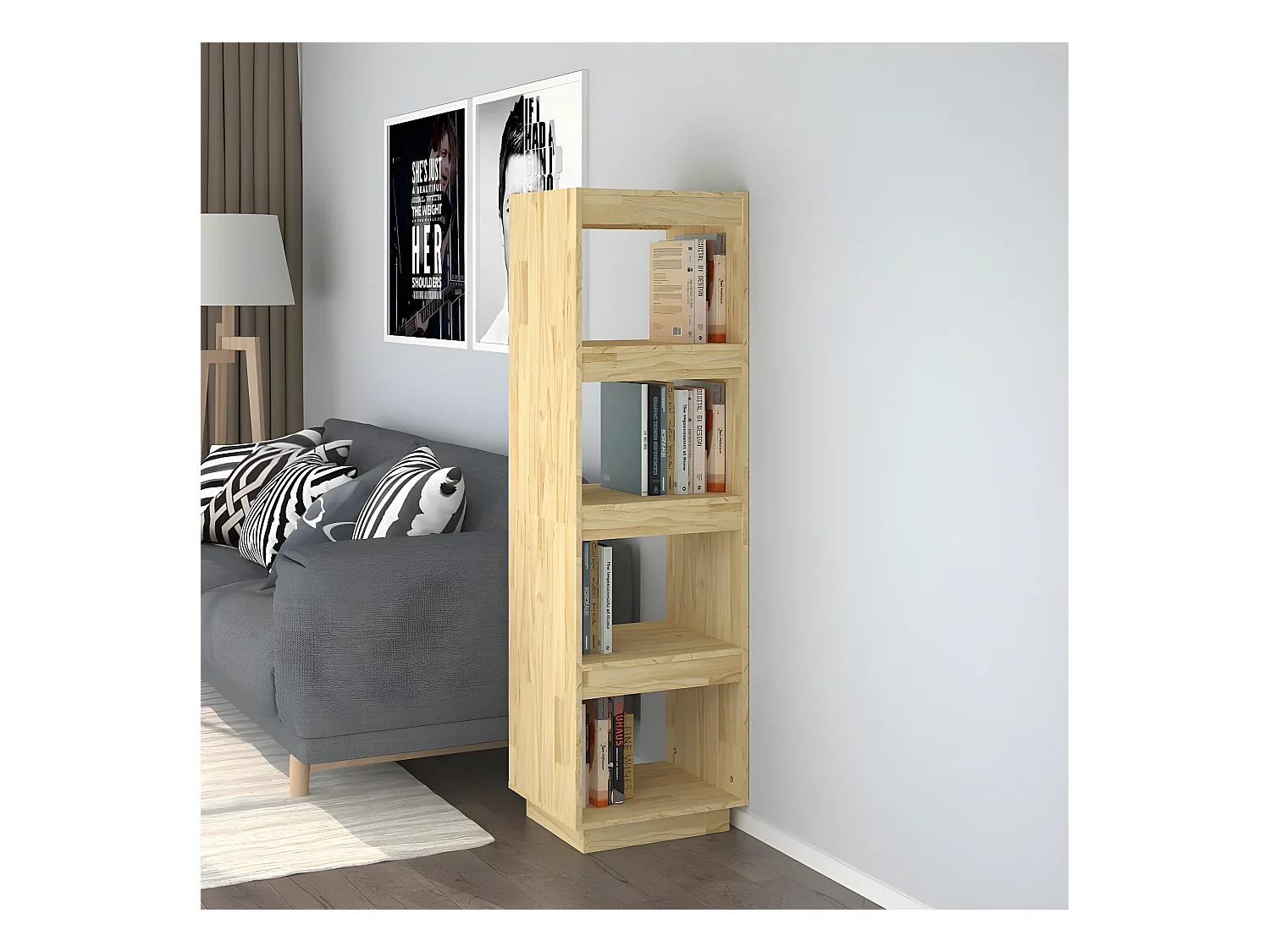 Bibliothèque/Séparateur de pièce 40x35x135 cm Pin massif