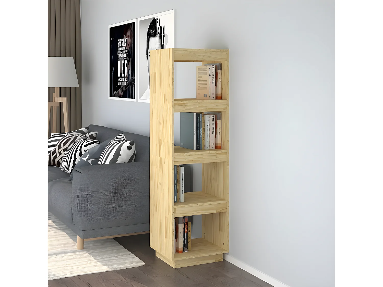 Bibliothèque/Séparateur de pièce 40x35x135 cm Pin massif