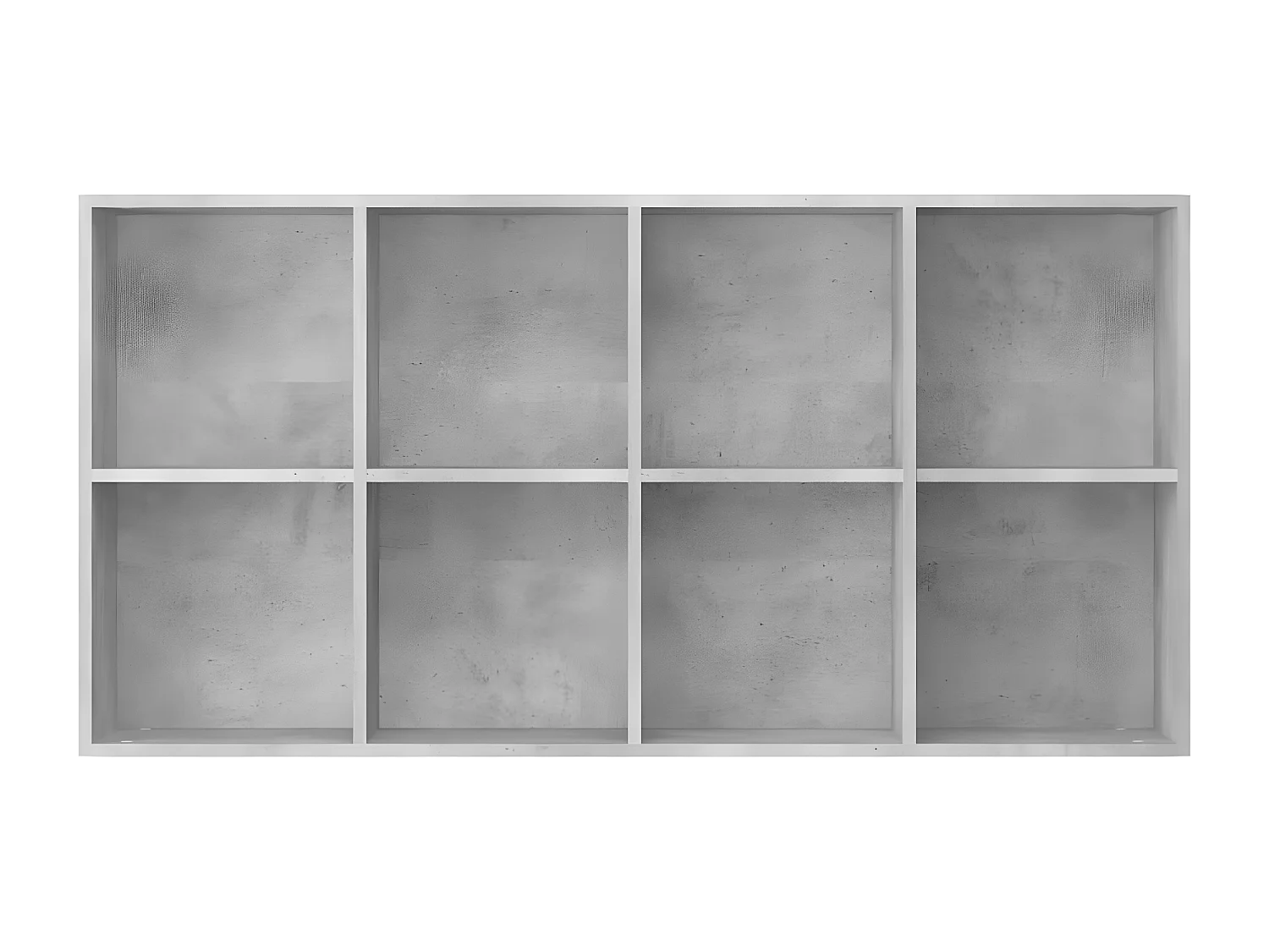 Bibliothèque/Buffet Gris béton 66 x 30 x 130 cm Aggloméré