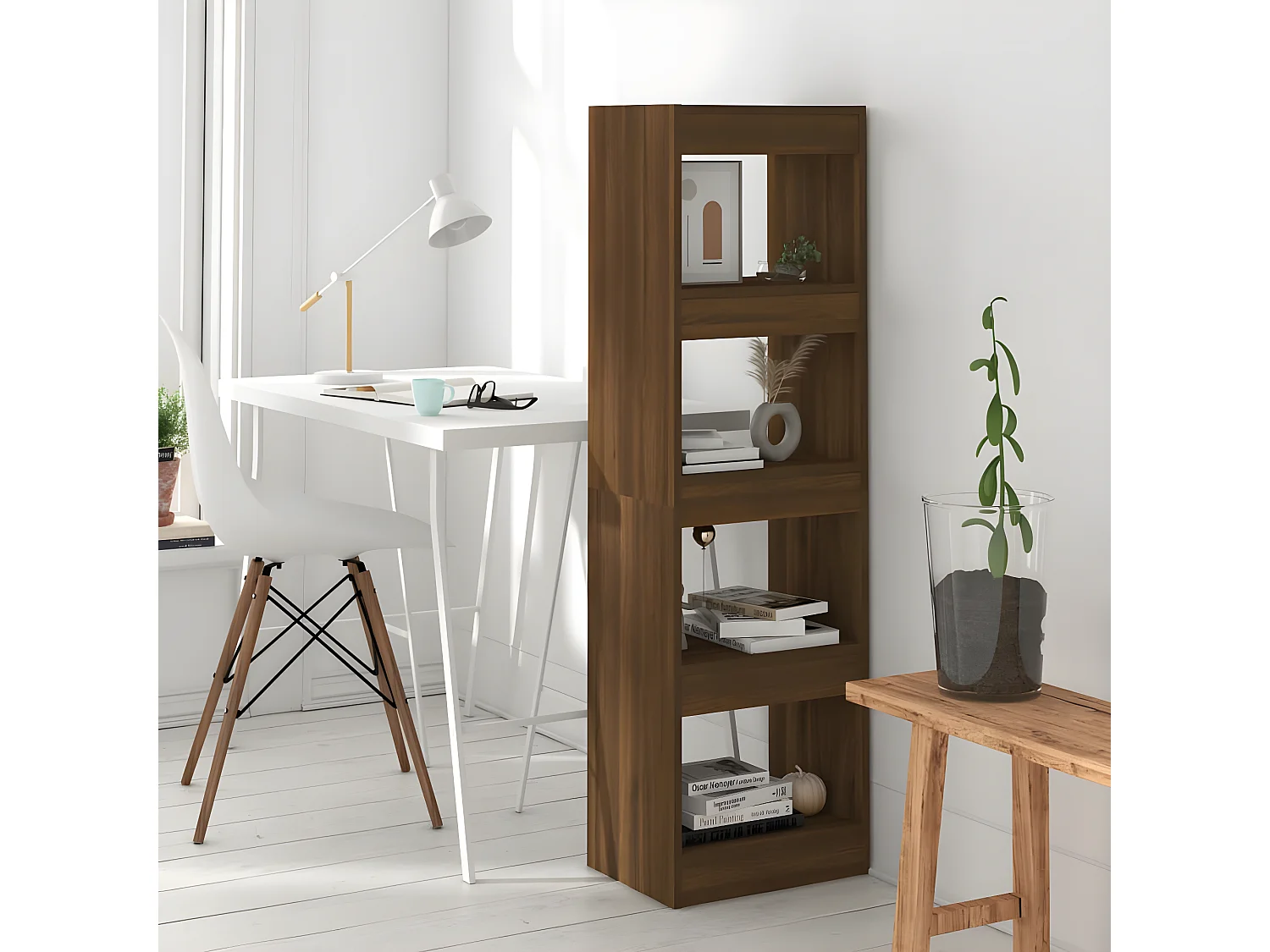 Bibliothèque/Séparateur de pièce Chêne marron 40x30x135 cm