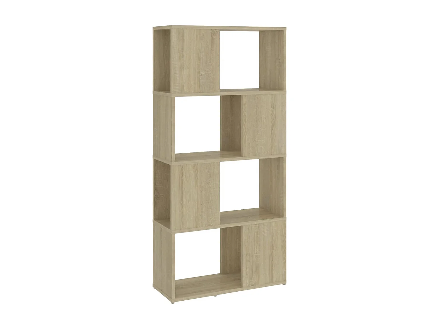 Librería separador contrachapada roble Sonoma 60x24x124,5 cm