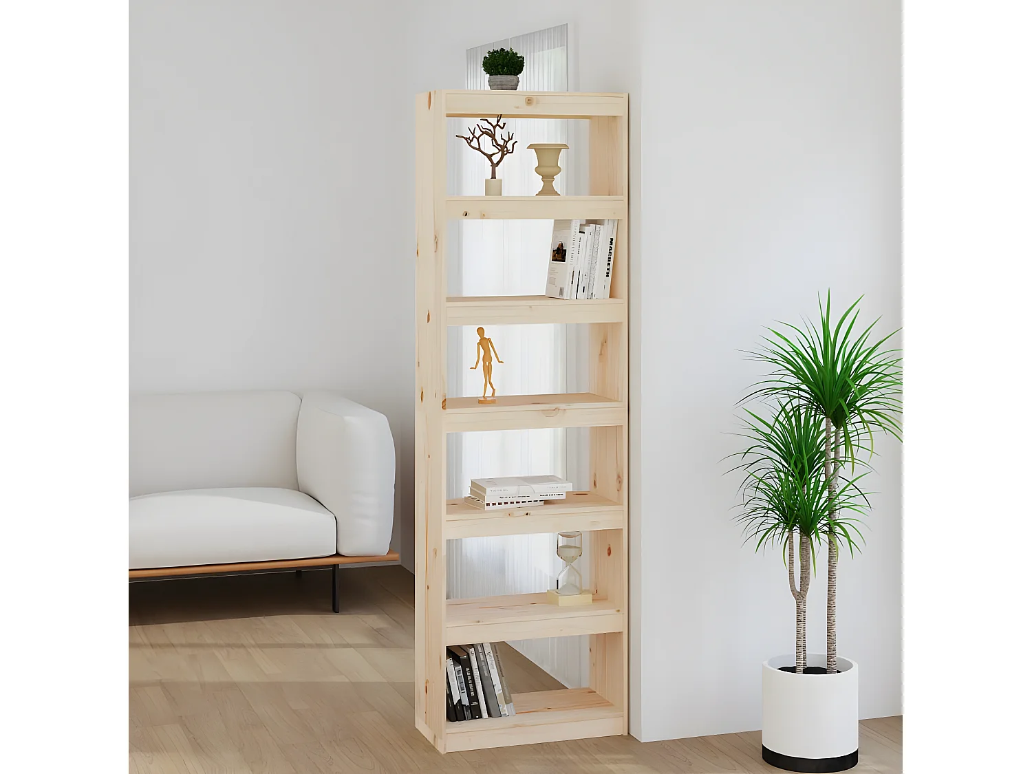 Bibliothèque/Séparateur de pièce 60x30x199,5 cm Bois de pin