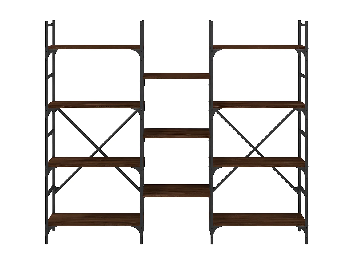 Bibliothèque chêne marron 160x28,5x136,5 cm bois d'ingénierie