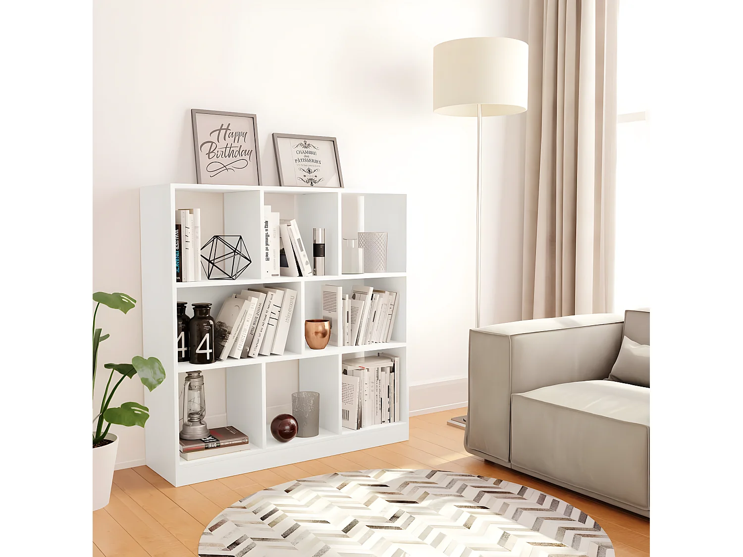 Bibliothèque Blanc 97,5x29,5x100 cm Bois d'ingénierie