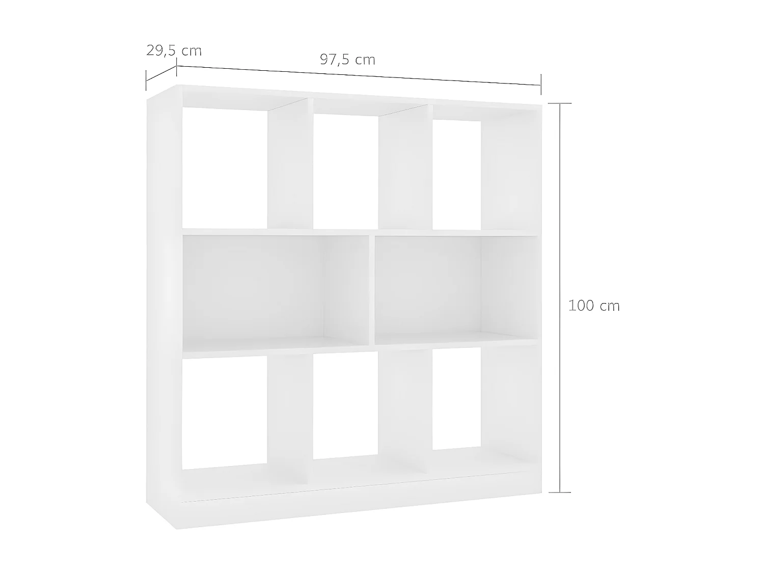 Bibliothèque Blanc 97,5x29,5x100 cm Bois d'ingénierie