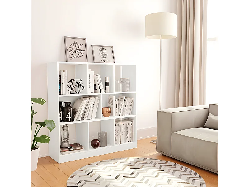 Bibliothèque Blanc 97,5x29,5x100 cm Bois d'ingénierie