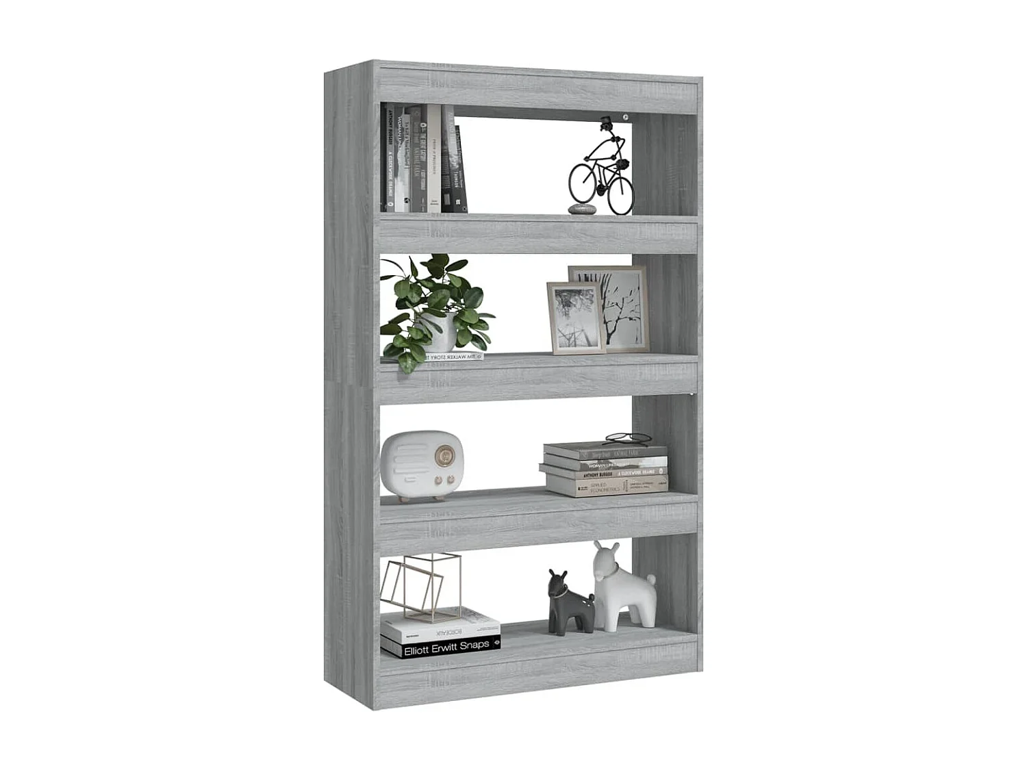 Bibliothèque/Séparateur de pièce Sonoma gris 80x30x135 cm