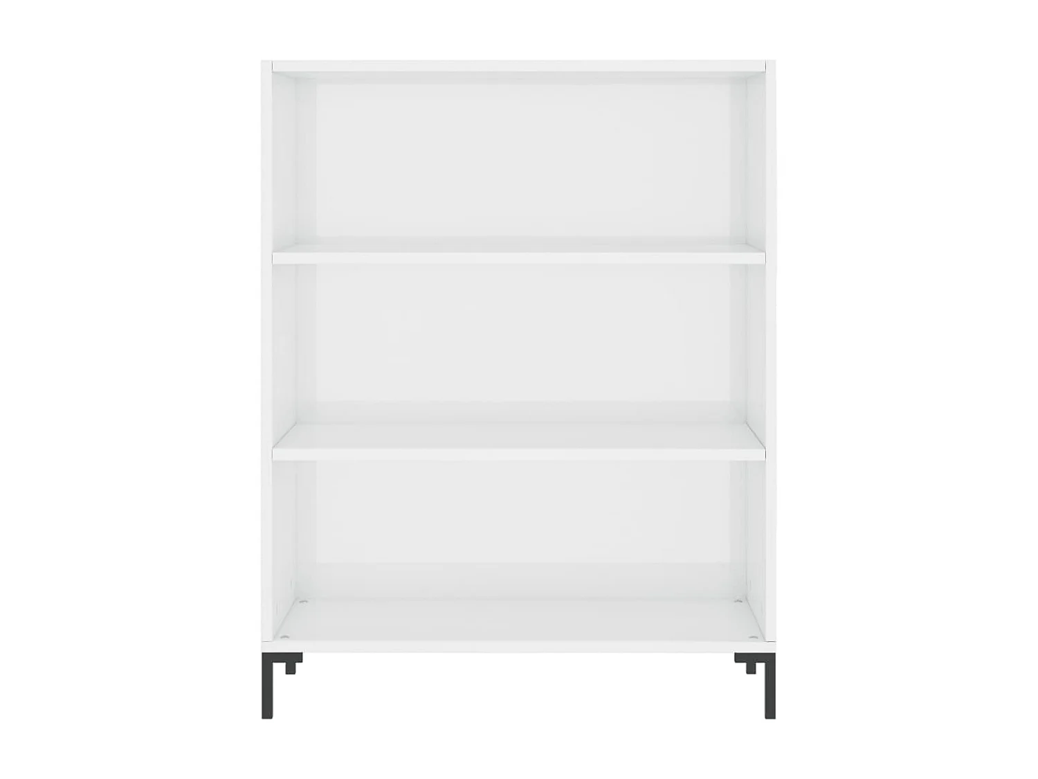 Bibliothèque blanc brillant 69,5x32,5x90 cm bois d'ingénierie