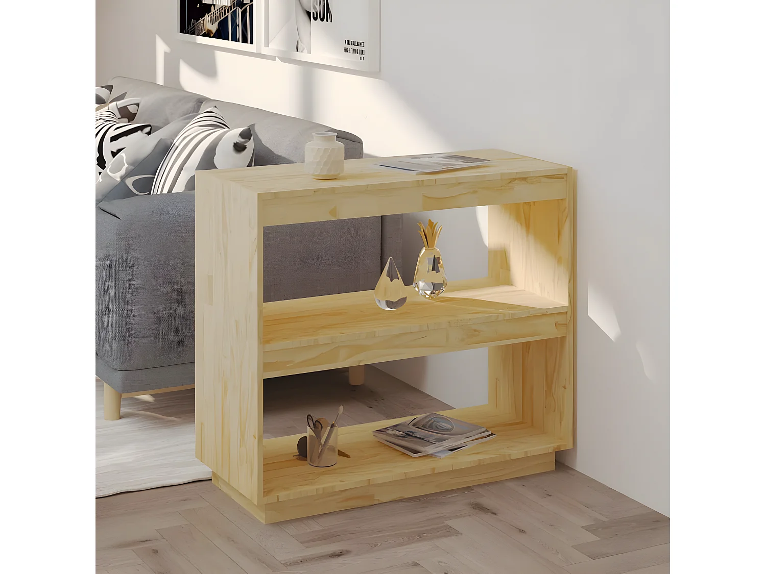 Bibliothèque 80x35x71 cm Bois de pin massif