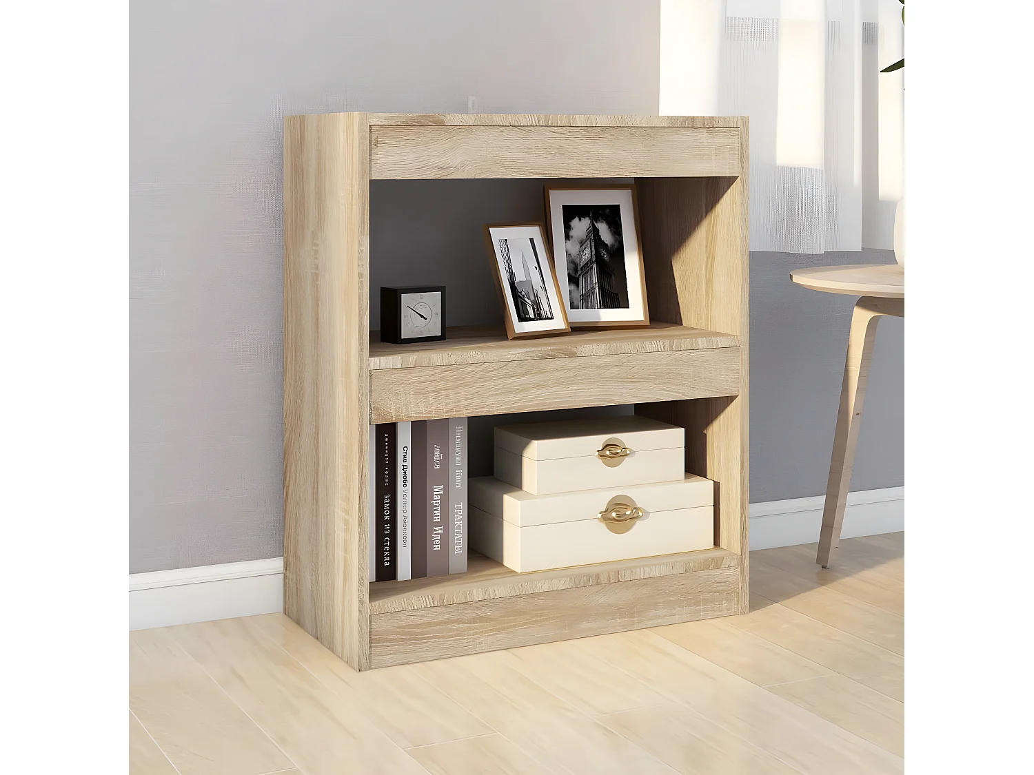 Bibliothèque/Séparateur de pièce Chêne sonoma 60x30x72 cm