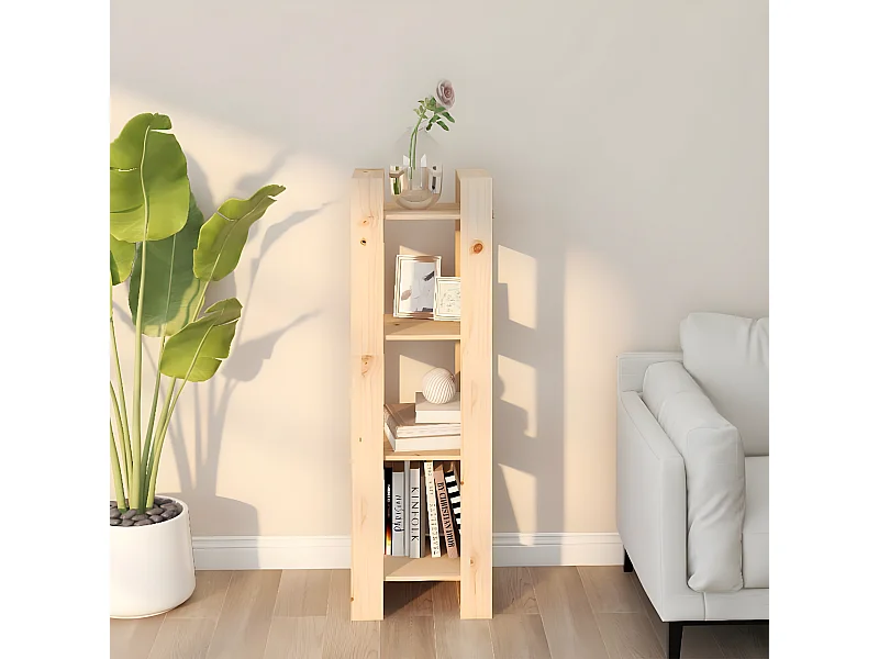 Estantería/divisor de espacios madera maciza pino 41x35x125 cm