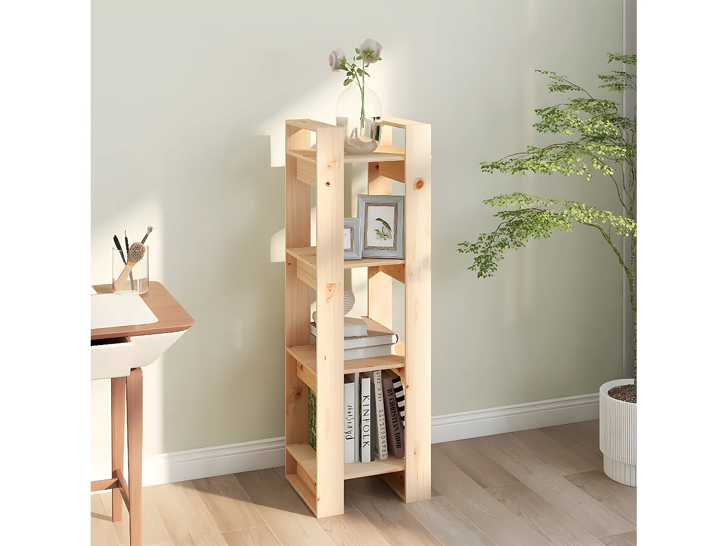 Bibliothèque/Séparateur de pièce 41x35x125 cm Pin massif