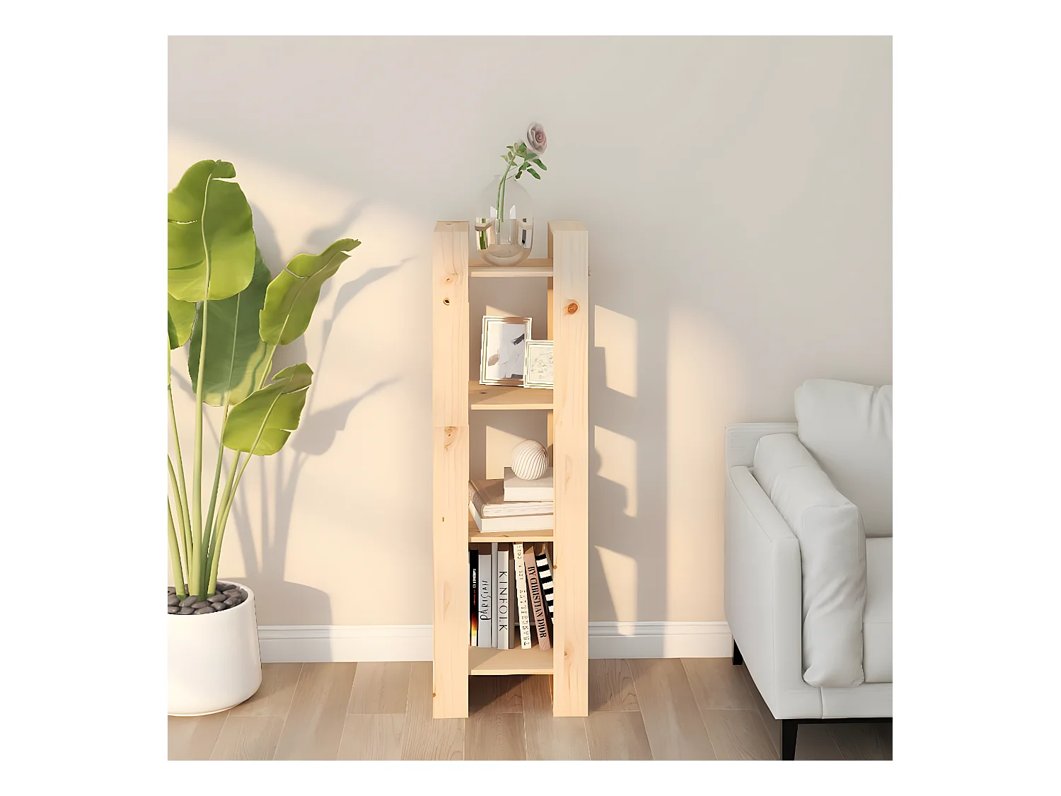 Bibliothèque/Séparateur de pièce 41x35x125 cm Pin massif